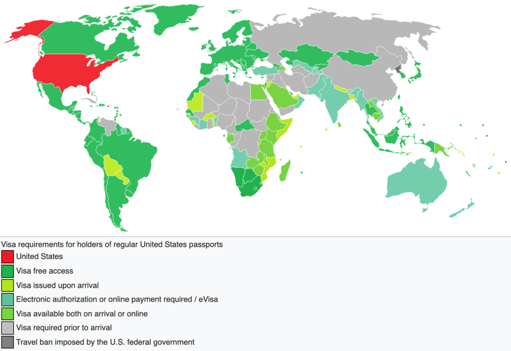 usa visit visa free countries